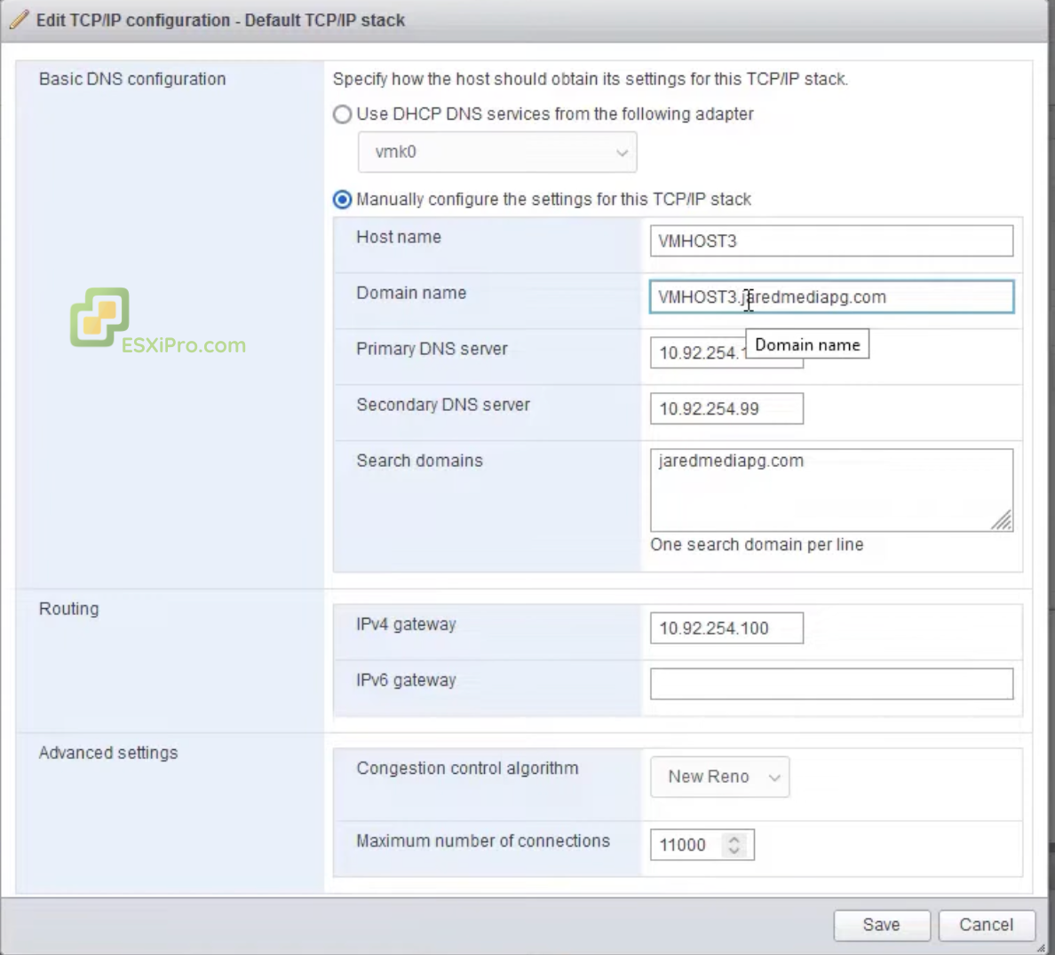 Change Hostname Field