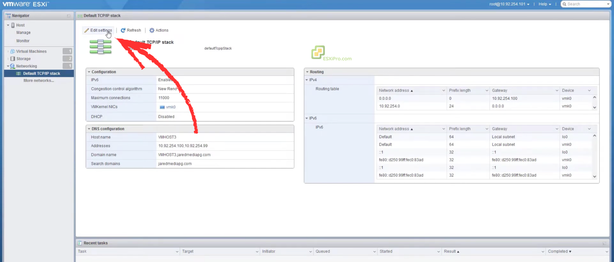 Edit Settings Button