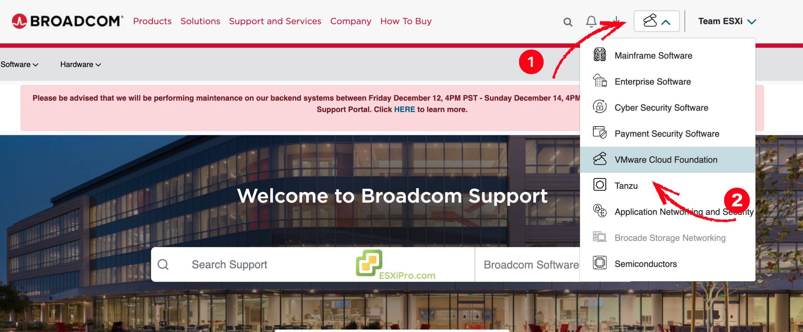Select VMware Cloud Foundation
