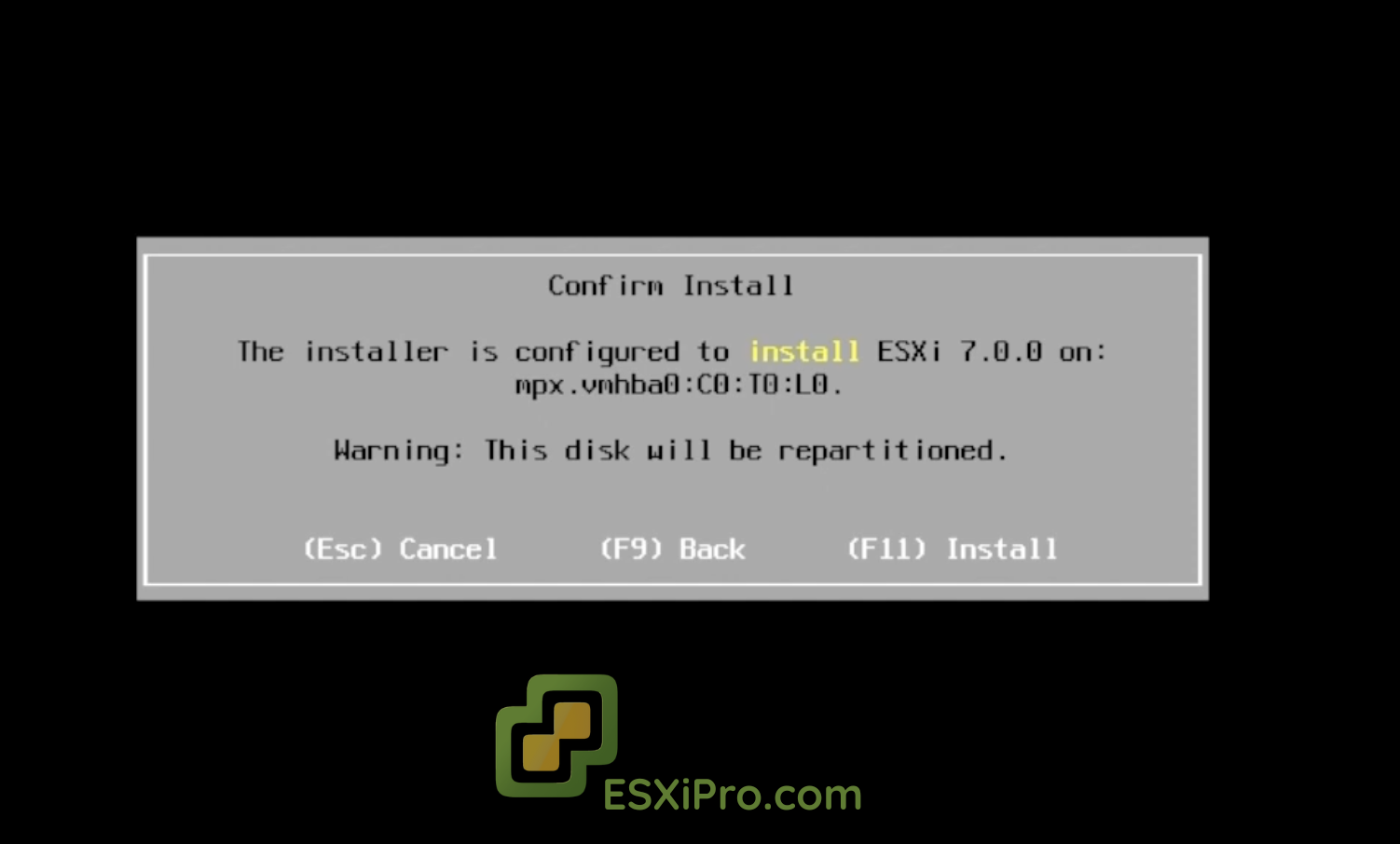 Confirm Installation